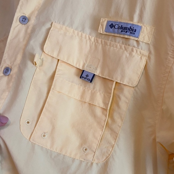 Columbia Men's Bright Yellow Shirt Jacket - Picture 4 of 7